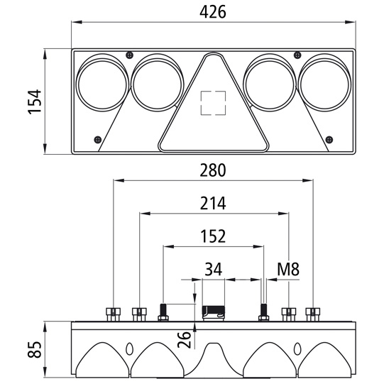 Asp&ouml;ck - Europoint II, 24 V, links, 7-pol.AMP + 4x2-pol.Sup Suer 127555498