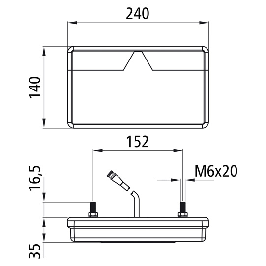 Asp&ouml;ck - MultiLED II, 12/24V, re, flach, 7-pol.ASS, flach,0 Suer 127555524
