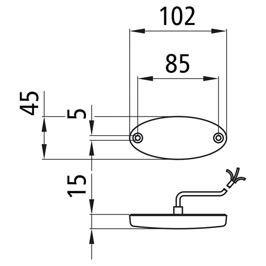 Asp&ouml;ck - Flatpoint II LED, 24 V, Positionsleuchte, wei&szlig;, 0, Suer 127555555
