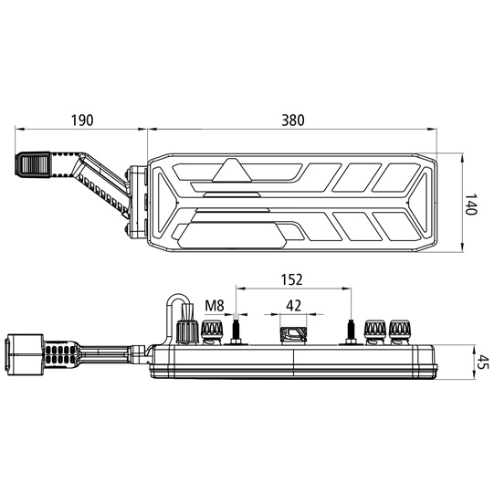 Asp&ouml;ck - EcoLED III, 24 V, links, URA, 7-pol. + 4x2-pol. AS Suer 127555562