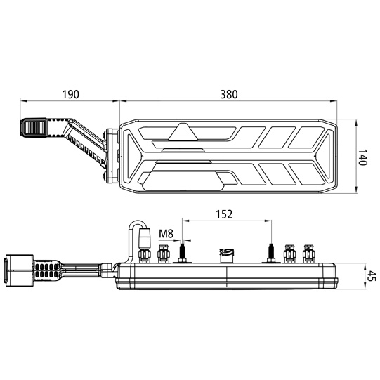 Asp&ouml;ck - EcoLED III, 24V, links, URA, 7-pol.AMP + 4x2-pol.S Suer 127555568