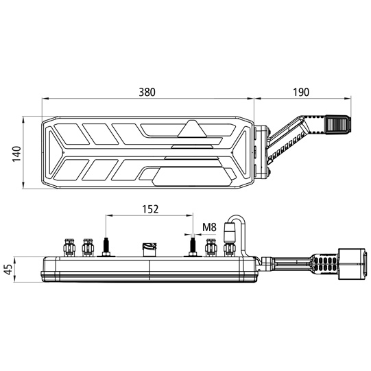 Asp&ouml;ck - EcoLED III, 24V, rechts,URA, 7-pol.AMP + 4x2-pol.S Suer 127555569