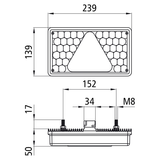 Asp&ouml;ck - MultiLED, 12 V, rechts, 7-pol. ASS, m. Dreieck, mi Suer 127555591