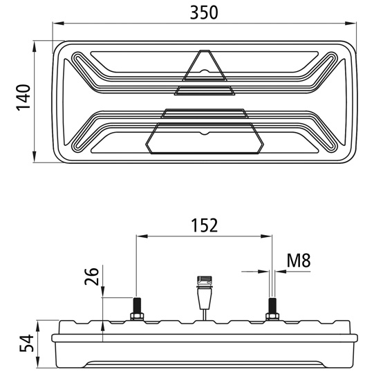 Asp&ouml;ck - AgriLED II, 12 V, links, 7-pol. ASS, KZL unten, Dr Suer 127555592