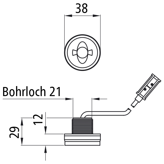 Asp&ouml;ck - Monopoint II LED, 12/24 V, Posileuchte wei&szlig;, flach Suer 127555607