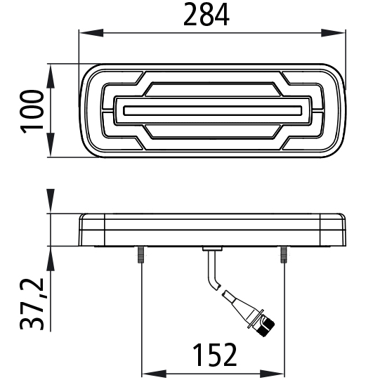 Asp&ouml;ck - MidiLED I Max, 12/24 V, rechts, 7-pol. ASS, 0,5 m Suer 127555610