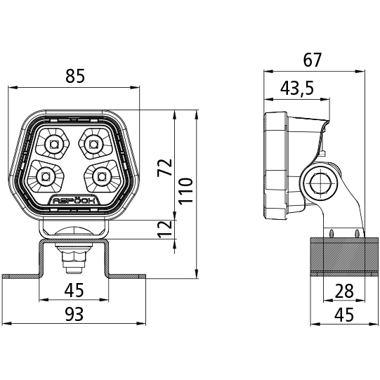 Asp&ouml;ck - Workpoint II 1000 DT LED, 12/24 V, Nahfeldausleuc Suer 127555612