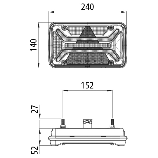 Asp&ouml;ck - MultiLED III, 12/24 V, links, 7-pol. AMP, Dreieck Suer 127555620