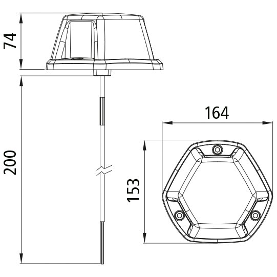 Asp&ouml;ck - FlashLED, Rundumleuchte, 12/24 V, Direktmontage, 0 Suer 127555627