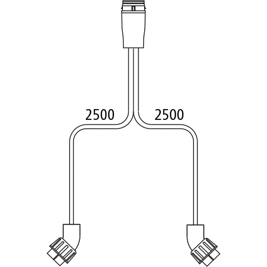 Asp&ouml;ck - Verteilerleitung, 17-pol. LP 20, 2 x 7-pol. ASS, 2 Suer 127555640