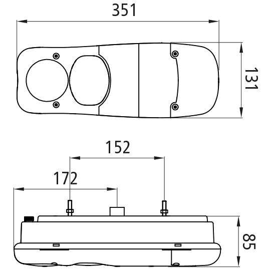 Asp&ouml;ck - Eurofab, 12 V, rechts, T&uuml;lle, Bolzenabstand 152 mm Suer 127557123
