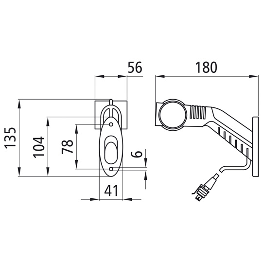 Asp&ouml;ck - Superpoint III LED, 24 V, li, rt/ws/ge,1,5m,2-pol. Suer 127557164