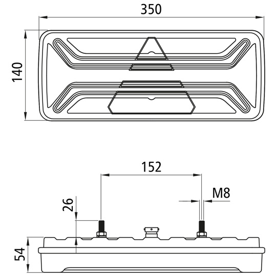 Asp&ouml;ck - AgriLED II, 12 V, li/re, 5-pol. Baj., LCG, m. KZL Suer 127557238