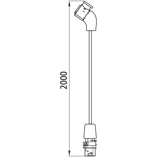 Asp&ouml;ck - Verl&auml;ngerungsleitung, HDSCS, 2 m, Buchse/Stift, OE Suer 127557239