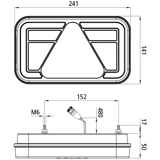 Asp&ouml;ck - MultiLED IV, 12/24 V, rechts, 7-pol. ASS, NSL + RF Suer 127557287