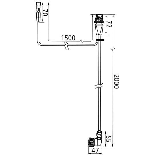 Asp&ouml;ck - Verl&auml;ngerungsleitung,7-pol.AMP,2 m,Stift/Buchse+2- Suer 127557289