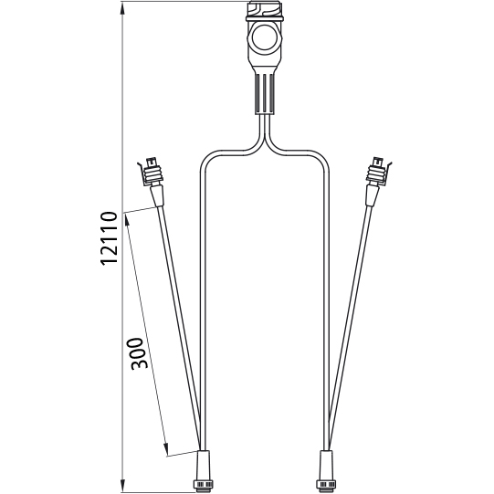 Asp&ouml;ck - Versorgungskabel, 13-pol. Stecker, 2x8-pol.Baj. 8m Suer 127557309
