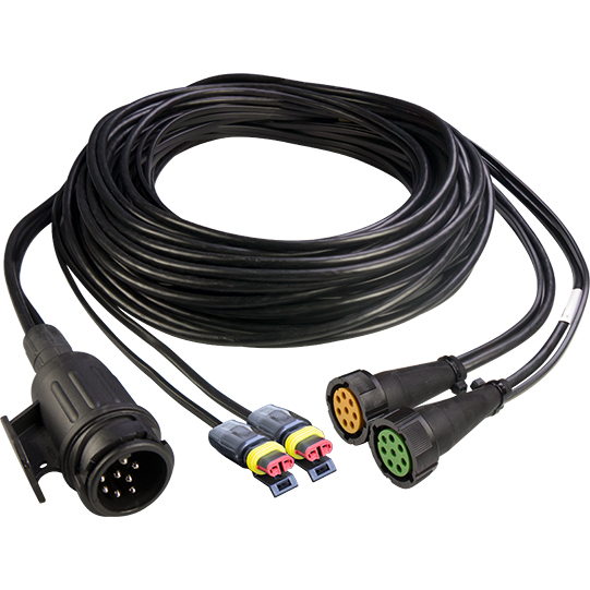 Asp&ouml;ck - Versorgungskabel, 13-pol.Stecker, 2x8-pol.Baj. 12m Suer 127557311