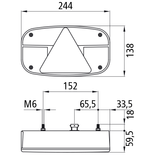 Asp&ouml;ck - Multipoint III, 12 V, rechts, 5-pol. Bajonett, OEM Suer 127557313