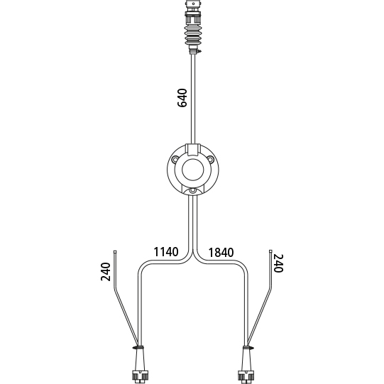 Aspöck - Verteilerleitung,12V,8-pol.Baj.,Steckd.,2x5pol.Baj Suer 127557332