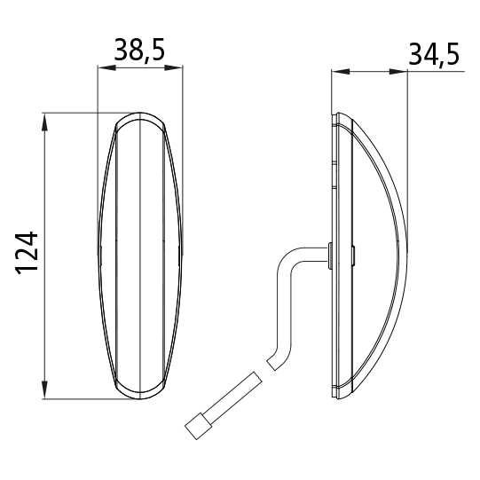 Asp&ouml;ck - Flexipoint II LED, 12/24 V, links/rechts, rot/wei&szlig; Suer 127557361