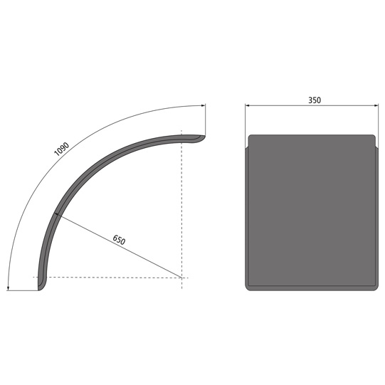 Traktorenkotfl&uuml;gel HS-PE 3510 SG, PP-EPDM Suer 181375292