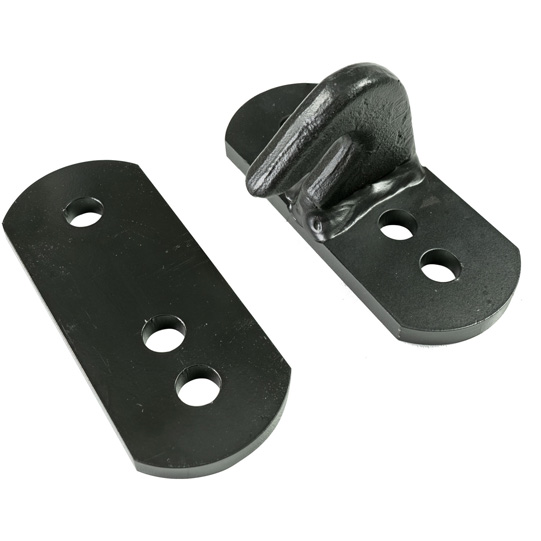 Zuggabelhalterung mit Haken, komplett,KTL-beschichtet, Loch Durchmesser 12,5 mm