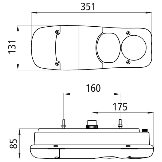 Asp&ouml;ck - Eurofab, 12 V, links, 7-polig AMP, Bolzenabstand 1 Suer 227553256