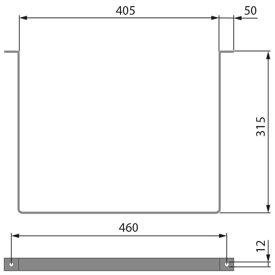 Haltebügel/WK-PE 1, mit Befestigungssatz Suer 390142023