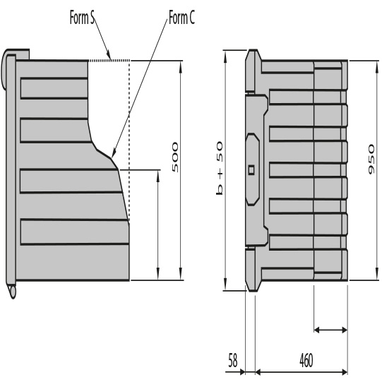 WerkzeugkastenWK-FS 80, Polyethylen, schwarz, 950 ×500 ×460 mm Suer 390142051